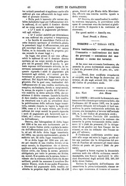 Annali della giurisprudenza italiana raccolta generale delle decisioni delle Corti di cassazione e d'appello in materia civile, criminale, commerciale, di diritto pubblico e amministrativo, e di procedura civile e penale