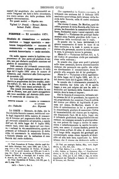 Annali della giurisprudenza italiana raccolta generale delle decisioni delle Corti di cassazione e d'appello in materia civile, criminale, commerciale, di diritto pubblico e amministrativo, e di procedura civile e penale