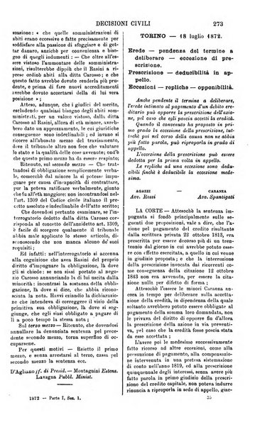 Annali della giurisprudenza italiana raccolta generale delle decisioni delle Corti di cassazione e d'appello in materia civile, criminale, commerciale, di diritto pubblico e amministrativo, e di procedura civile e penale