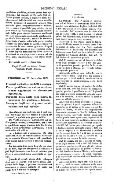 Annali della giurisprudenza italiana raccolta generale delle decisioni delle Corti di cassazione e d'appello in materia civile, criminale, commerciale, di diritto pubblico e amministrativo, e di procedura civile e penale