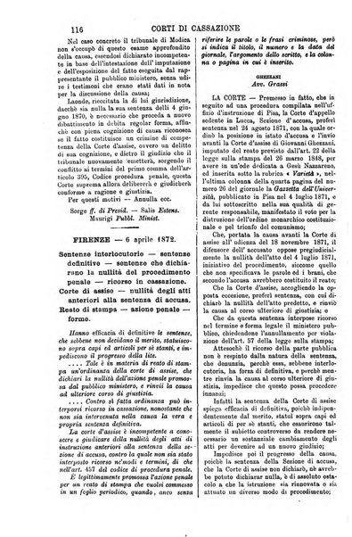 Annali della giurisprudenza italiana raccolta generale delle decisioni delle Corti di cassazione e d'appello in materia civile, criminale, commerciale, di diritto pubblico e amministrativo, e di procedura civile e penale