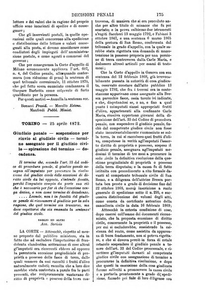 Annali della giurisprudenza italiana raccolta generale delle decisioni delle Corti di cassazione e d'appello in materia civile, criminale, commerciale, di diritto pubblico e amministrativo, e di procedura civile e penale