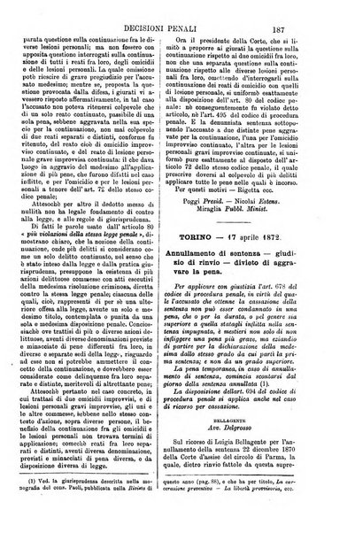 Annali della giurisprudenza italiana raccolta generale delle decisioni delle Corti di cassazione e d'appello in materia civile, criminale, commerciale, di diritto pubblico e amministrativo, e di procedura civile e penale