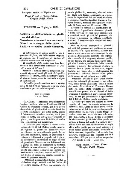 Annali della giurisprudenza italiana raccolta generale delle decisioni delle Corti di cassazione e d'appello in materia civile, criminale, commerciale, di diritto pubblico e amministrativo, e di procedura civile e penale