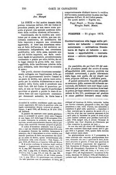 Annali della giurisprudenza italiana raccolta generale delle decisioni delle Corti di cassazione e d'appello in materia civile, criminale, commerciale, di diritto pubblico e amministrativo, e di procedura civile e penale