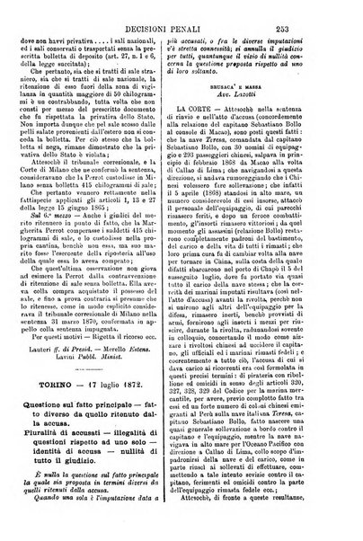 Annali della giurisprudenza italiana raccolta generale delle decisioni delle Corti di cassazione e d'appello in materia civile, criminale, commerciale, di diritto pubblico e amministrativo, e di procedura civile e penale