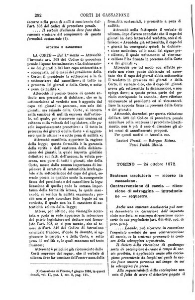 Annali della giurisprudenza italiana raccolta generale delle decisioni delle Corti di cassazione e d'appello in materia civile, criminale, commerciale, di diritto pubblico e amministrativo, e di procedura civile e penale