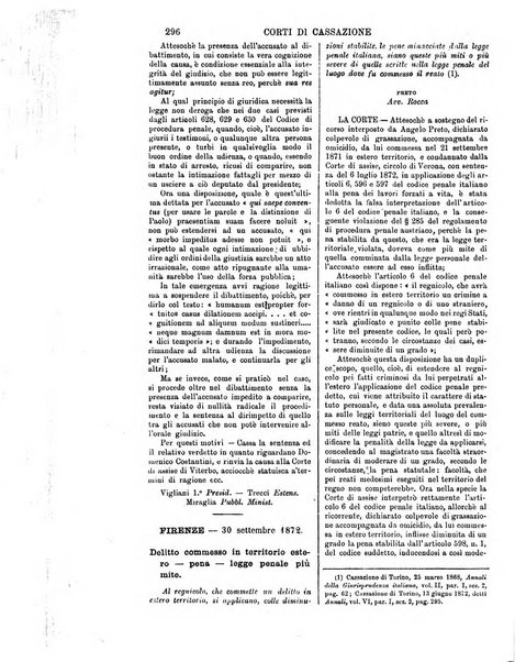 Annali della giurisprudenza italiana raccolta generale delle decisioni delle Corti di cassazione e d'appello in materia civile, criminale, commerciale, di diritto pubblico e amministrativo, e di procedura civile e penale