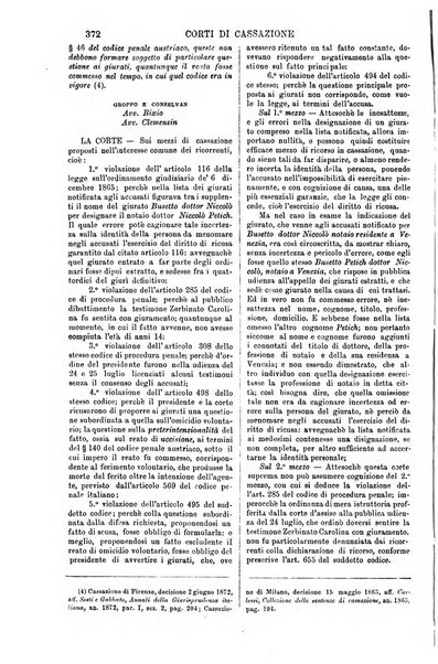 Annali della giurisprudenza italiana raccolta generale delle decisioni delle Corti di cassazione e d'appello in materia civile, criminale, commerciale, di diritto pubblico e amministrativo, e di procedura civile e penale