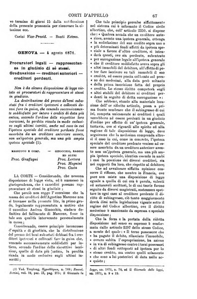 Annali della giurisprudenza italiana raccolta generale delle decisioni delle Corti di cassazione e d'appello in materia civile, criminale, commerciale, di diritto pubblico e amministrativo, e di procedura civile e penale