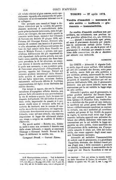 Annali della giurisprudenza italiana raccolta generale delle decisioni delle Corti di cassazione e d'appello in materia civile, criminale, commerciale, di diritto pubblico e amministrativo, e di procedura civile e penale