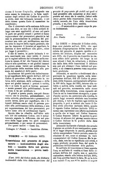 Annali della giurisprudenza italiana raccolta generale delle decisioni delle Corti di cassazione e d'appello in materia civile, criminale, commerciale, di diritto pubblico e amministrativo, e di procedura civile e penale