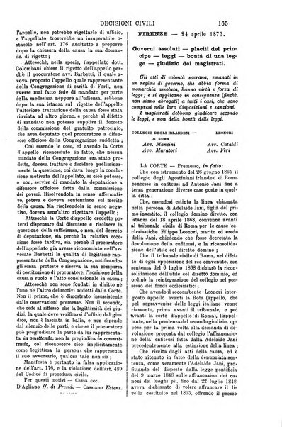 Annali della giurisprudenza italiana raccolta generale delle decisioni delle Corti di cassazione e d'appello in materia civile, criminale, commerciale, di diritto pubblico e amministrativo, e di procedura civile e penale