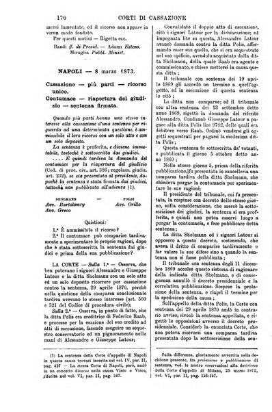 Annali della giurisprudenza italiana raccolta generale delle decisioni delle Corti di cassazione e d'appello in materia civile, criminale, commerciale, di diritto pubblico e amministrativo, e di procedura civile e penale