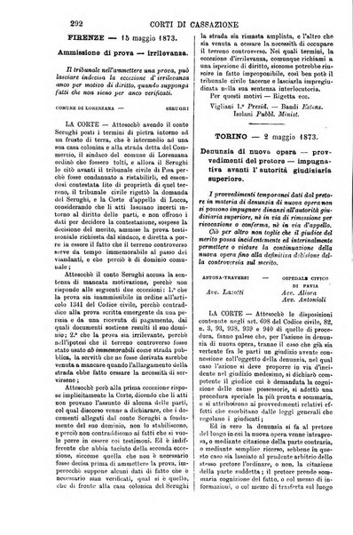 Annali della giurisprudenza italiana raccolta generale delle decisioni delle Corti di cassazione e d'appello in materia civile, criminale, commerciale, di diritto pubblico e amministrativo, e di procedura civile e penale