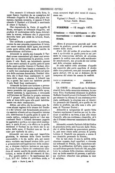 Annali della giurisprudenza italiana raccolta generale delle decisioni delle Corti di cassazione e d'appello in materia civile, criminale, commerciale, di diritto pubblico e amministrativo, e di procedura civile e penale