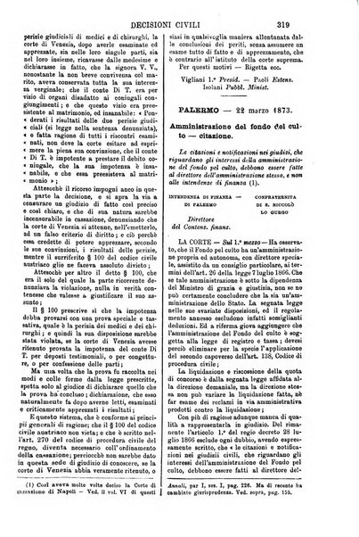 Annali della giurisprudenza italiana raccolta generale delle decisioni delle Corti di cassazione e d'appello in materia civile, criminale, commerciale, di diritto pubblico e amministrativo, e di procedura civile e penale