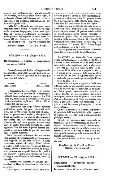 Annali della giurisprudenza italiana raccolta generale delle decisioni delle Corti di cassazione e d'appello in materia civile, criminale, commerciale, di diritto pubblico e amministrativo, e di procedura civile e penale