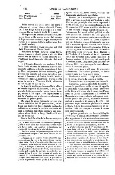 Annali della giurisprudenza italiana raccolta generale delle decisioni delle Corti di cassazione e d'appello in materia civile, criminale, commerciale, di diritto pubblico e amministrativo, e di procedura civile e penale