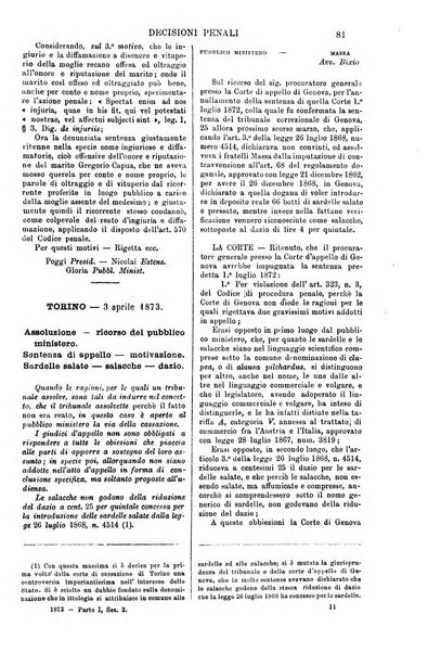 Annali della giurisprudenza italiana raccolta generale delle decisioni delle Corti di cassazione e d'appello in materia civile, criminale, commerciale, di diritto pubblico e amministrativo, e di procedura civile e penale