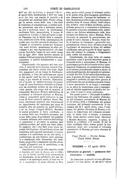 Annali della giurisprudenza italiana raccolta generale delle decisioni delle Corti di cassazione e d'appello in materia civile, criminale, commerciale, di diritto pubblico e amministrativo, e di procedura civile e penale