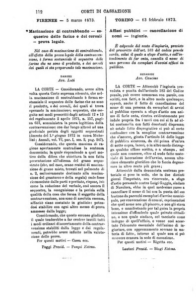 Annali della giurisprudenza italiana raccolta generale delle decisioni delle Corti di cassazione e d'appello in materia civile, criminale, commerciale, di diritto pubblico e amministrativo, e di procedura civile e penale