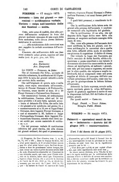 Annali della giurisprudenza italiana raccolta generale delle decisioni delle Corti di cassazione e d'appello in materia civile, criminale, commerciale, di diritto pubblico e amministrativo, e di procedura civile e penale