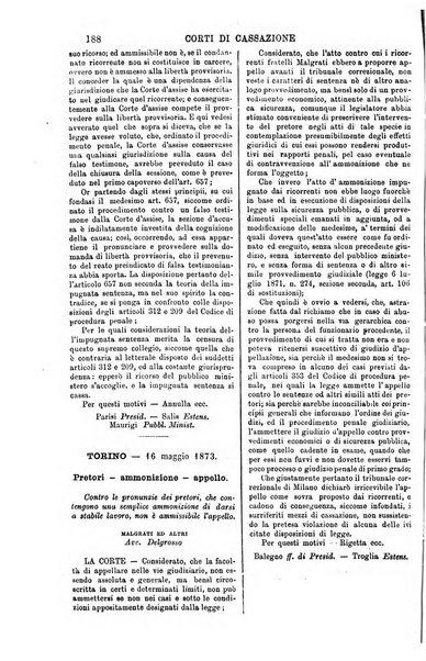 Annali della giurisprudenza italiana raccolta generale delle decisioni delle Corti di cassazione e d'appello in materia civile, criminale, commerciale, di diritto pubblico e amministrativo, e di procedura civile e penale