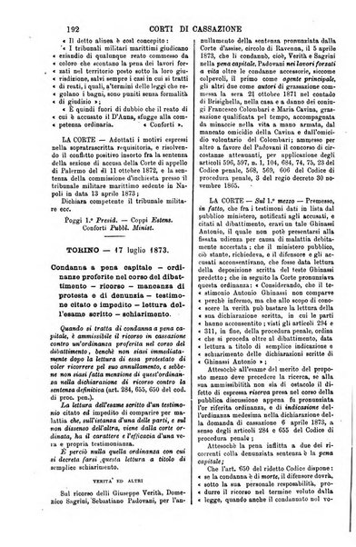 Annali della giurisprudenza italiana raccolta generale delle decisioni delle Corti di cassazione e d'appello in materia civile, criminale, commerciale, di diritto pubblico e amministrativo, e di procedura civile e penale