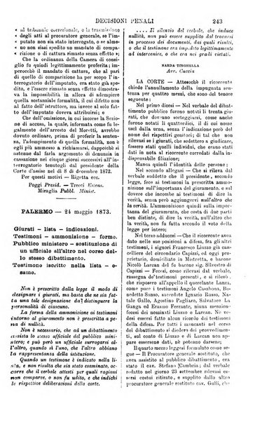 Annali della giurisprudenza italiana raccolta generale delle decisioni delle Corti di cassazione e d'appello in materia civile, criminale, commerciale, di diritto pubblico e amministrativo, e di procedura civile e penale