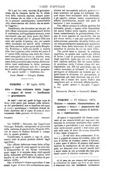 Annali della giurisprudenza italiana raccolta generale delle decisioni delle Corti di cassazione e d'appello in materia civile, criminale, commerciale, di diritto pubblico e amministrativo, e di procedura civile e penale