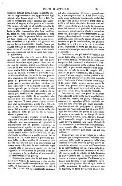 Annali della giurisprudenza italiana raccolta generale delle decisioni delle Corti di cassazione e d'appello in materia civile, criminale, commerciale, di diritto pubblico e amministrativo, e di procedura civile e penale