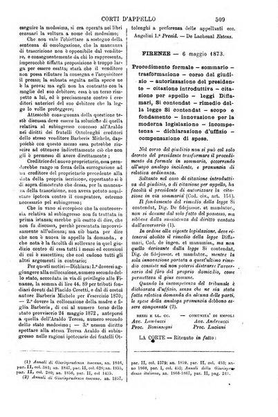 Annali della giurisprudenza italiana raccolta generale delle decisioni delle Corti di cassazione e d'appello in materia civile, criminale, commerciale, di diritto pubblico e amministrativo, e di procedura civile e penale