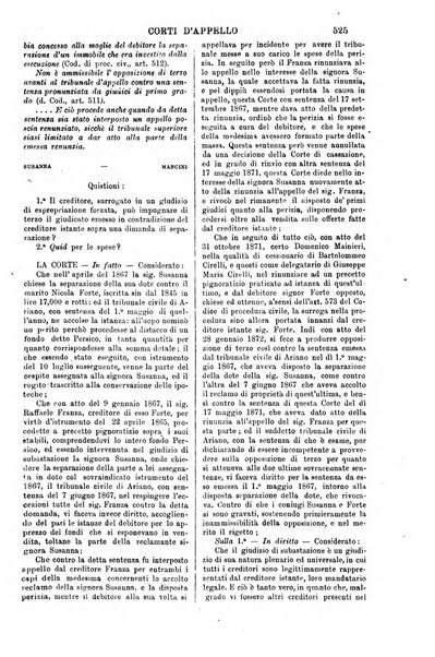 Annali della giurisprudenza italiana raccolta generale delle decisioni delle Corti di cassazione e d'appello in materia civile, criminale, commerciale, di diritto pubblico e amministrativo, e di procedura civile e penale