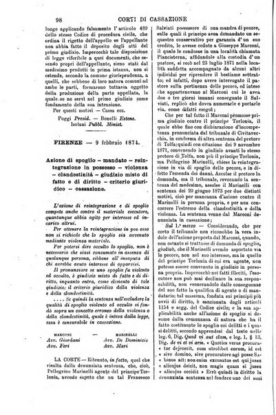 Annali della giurisprudenza italiana raccolta generale delle decisioni delle Corti di cassazione e d'appello in materia civile, criminale, commerciale, di diritto pubblico e amministrativo, e di procedura civile e penale