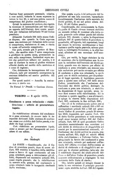 Annali della giurisprudenza italiana raccolta generale delle decisioni delle Corti di cassazione e d'appello in materia civile, criminale, commerciale, di diritto pubblico e amministrativo, e di procedura civile e penale