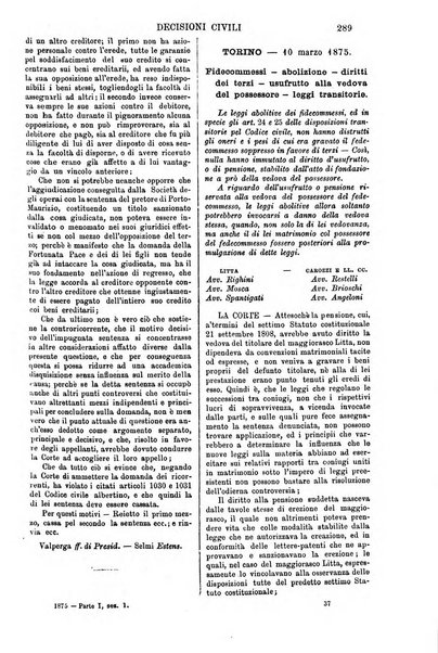 Annali della giurisprudenza italiana raccolta generale delle decisioni delle Corti di cassazione e d'appello in materia civile, criminale, commerciale, di diritto pubblico e amministrativo, e di procedura civile e penale