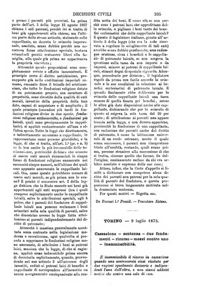 Annali della giurisprudenza italiana raccolta generale delle decisioni delle Corti di cassazione e d'appello in materia civile, criminale, commerciale, di diritto pubblico e amministrativo, e di procedura civile e penale