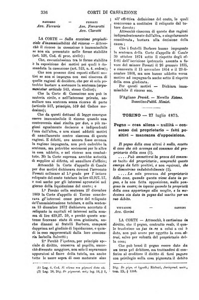 Annali della giurisprudenza italiana raccolta generale delle decisioni delle Corti di cassazione e d'appello in materia civile, criminale, commerciale, di diritto pubblico e amministrativo, e di procedura civile e penale