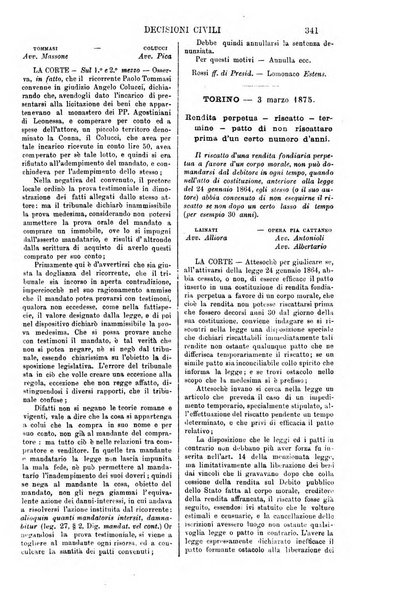 Annali della giurisprudenza italiana raccolta generale delle decisioni delle Corti di cassazione e d'appello in materia civile, criminale, commerciale, di diritto pubblico e amministrativo, e di procedura civile e penale