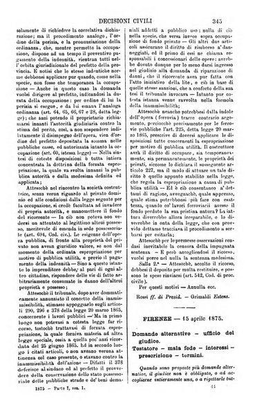 Annali della giurisprudenza italiana raccolta generale delle decisioni delle Corti di cassazione e d'appello in materia civile, criminale, commerciale, di diritto pubblico e amministrativo, e di procedura civile e penale