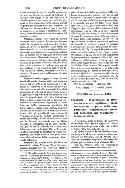 Annali della giurisprudenza italiana raccolta generale delle decisioni delle Corti di cassazione e d'appello in materia civile, criminale, commerciale, di diritto pubblico e amministrativo, e di procedura civile e penale