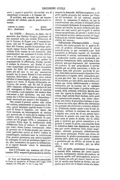 Annali della giurisprudenza italiana raccolta generale delle decisioni delle Corti di cassazione e d'appello in materia civile, criminale, commerciale, di diritto pubblico e amministrativo, e di procedura civile e penale