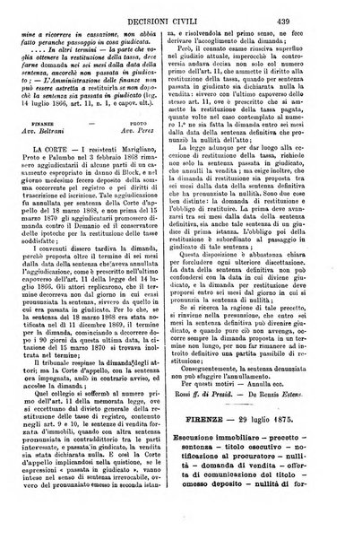 Annali della giurisprudenza italiana raccolta generale delle decisioni delle Corti di cassazione e d'appello in materia civile, criminale, commerciale, di diritto pubblico e amministrativo, e di procedura civile e penale