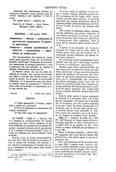 Annali della giurisprudenza italiana raccolta generale delle decisioni delle Corti di cassazione e d'appello in materia civile, criminale, commerciale, di diritto pubblico e amministrativo, e di procedura civile e penale