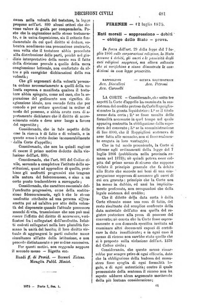 Annali della giurisprudenza italiana raccolta generale delle decisioni delle Corti di cassazione e d'appello in materia civile, criminale, commerciale, di diritto pubblico e amministrativo, e di procedura civile e penale