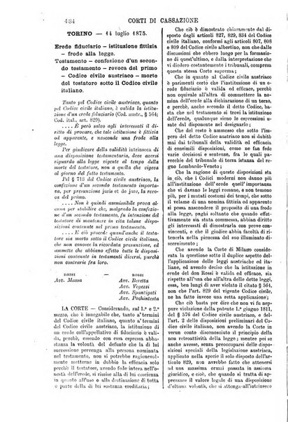 Annali della giurisprudenza italiana raccolta generale delle decisioni delle Corti di cassazione e d'appello in materia civile, criminale, commerciale, di diritto pubblico e amministrativo, e di procedura civile e penale