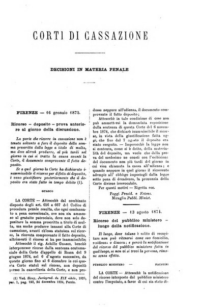 Annali della giurisprudenza italiana raccolta generale delle decisioni delle Corti di cassazione e d'appello in materia civile, criminale, commerciale, di diritto pubblico e amministrativo, e di procedura civile e penale