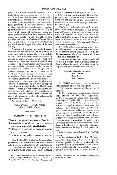 Annali della giurisprudenza italiana raccolta generale delle decisioni delle Corti di cassazione e d'appello in materia civile, criminale, commerciale, di diritto pubblico e amministrativo, e di procedura civile e penale