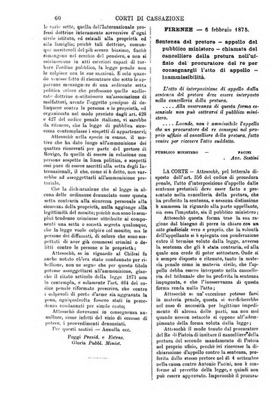 Annali della giurisprudenza italiana raccolta generale delle decisioni delle Corti di cassazione e d'appello in materia civile, criminale, commerciale, di diritto pubblico e amministrativo, e di procedura civile e penale